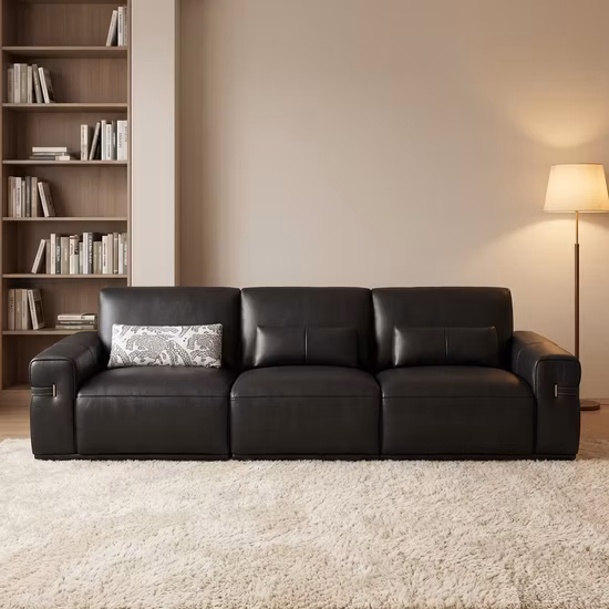 Modern Contemporaty Executive Dubai Móveis para casa Sala de estar Sofá reclinável de couro genuíno