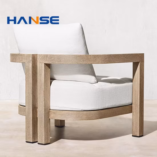 Conjunto de sofás de teca para jardim com design italiano para móveis de exterior